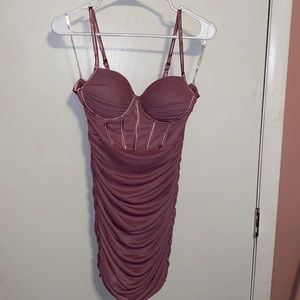 Purple bodycon dress